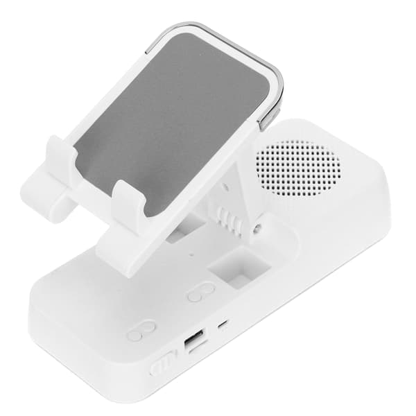 Bluetooth Højttaler Telefonholder Foldbar Bærbar Høj Effekt Hvid