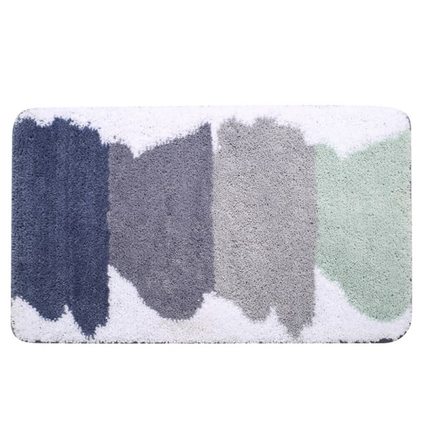 Enkel Nordic Home Flocked Matta Golvmatta, halkfria absorberande golvmattor för entré, sovrum och badrum (Nivå 4, Som en regnbåge, 40*60cm),