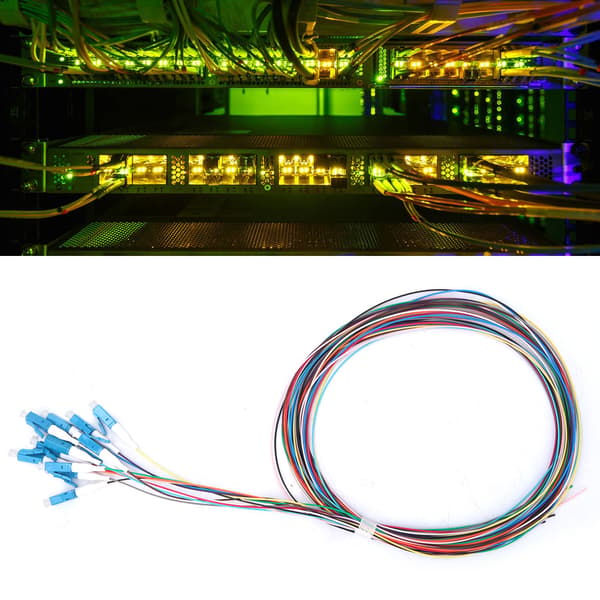 12-tråds LC UPC Single Mode fiberoptisk pigtail 1,5 m lavt innsettingstap