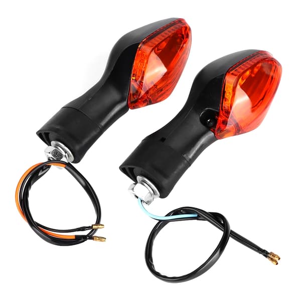 1 par blinklysindikatorlampe egnet til Honda CRF250L motorcykel modificeret sort gul