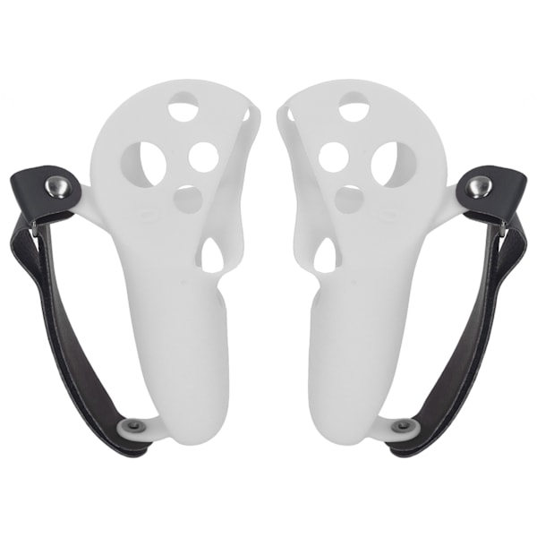 2 stk. Touch Controller Grip Cover Silikonebeskyttelse med Knostestropper til Meta Quest Pro Lysegrå