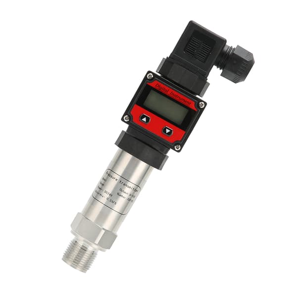 Trycksensor Aluminiumlegering Luft Vatten Sändare Digital Display LCD-sändare 0‑10V DC24V0‑500Kpa