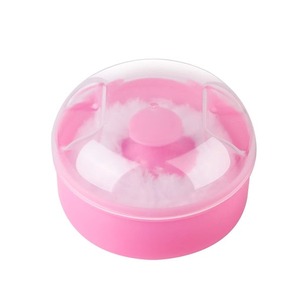 Rosa 1st Baby Body Cosmetic Powder Puff Body Powder Puff och case 1 st Baby Powder Puff Kit för Body Powder Container Dammpulver