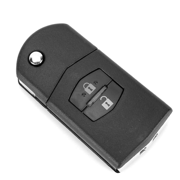 2-knapps bilfjernkontroll Flip Shell Nøkkelveske Deksel Passer til MAZDA 3 5 6