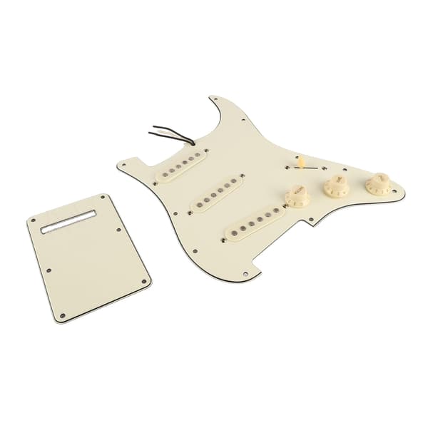 Pickguard Guitar Scratch Plate Loading Guards med bagdækselplade til musikinstrumenttilbehør Hvid