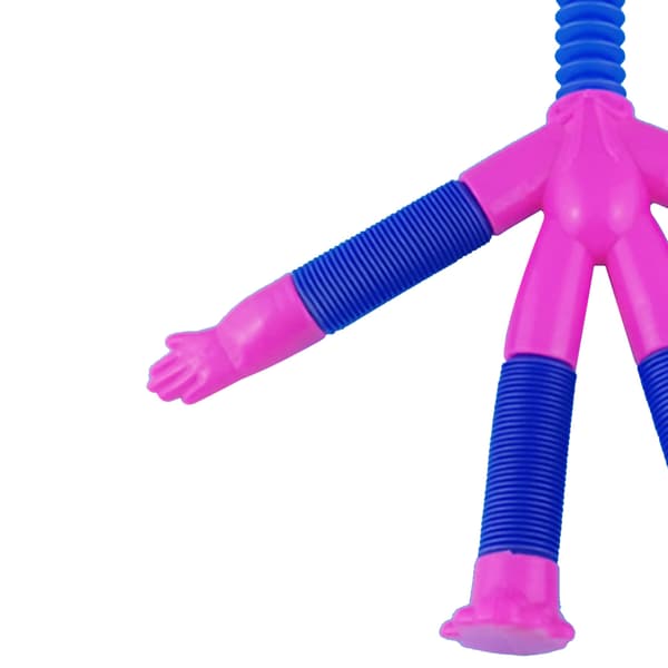 Langhals Popping Tube Fidget Leke Utvidbar Elastisk Rør Sensorisk Leke Rosa