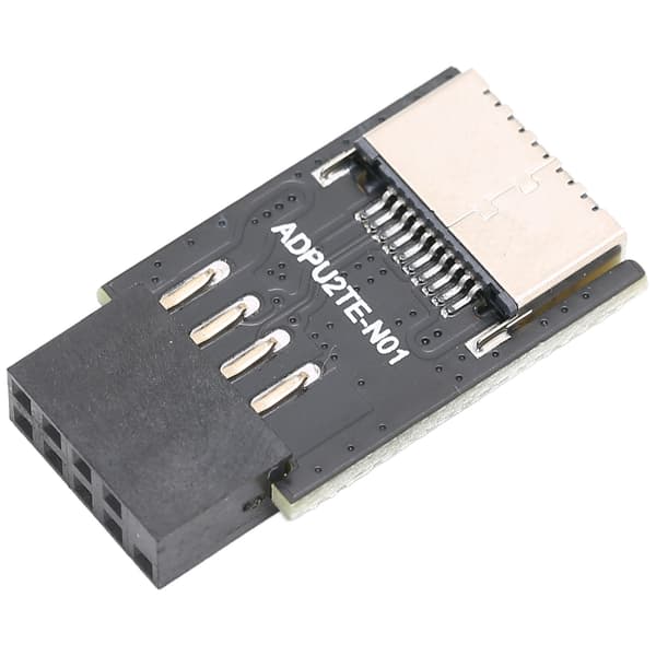 USB 2.0 Hun til Type E 9 Pin Front 20 Pin Holdbar Metal Plastik Adapter