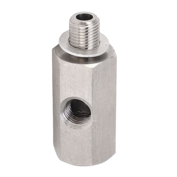 M10x1.0 oljetrykksensor T-adapter Turbo tilførselsledning måler rustfritt stål