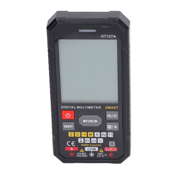 Digitalt multimeter Smart Mini Farve LCD 3 Resultat Display Lommevoltmeter Spændingstester HT127A