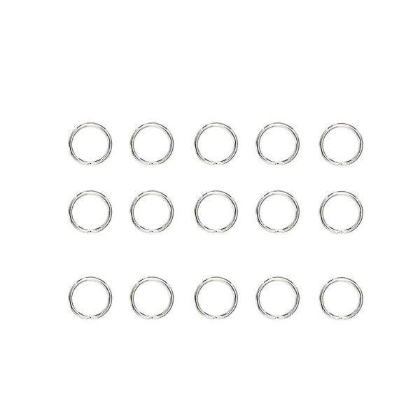 200 stk 10x10 mm Split Circle Ringe Smykker gør-det-selv tilbehør Rustfrit stål Nøgleringe