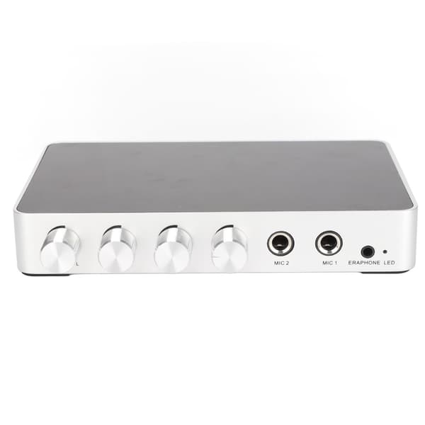 HD Multimedia Interface Mikser 4K 1080P DC 12V Justerbar Lyd Mikrofonforsterker for Android TV Boks DVD Spiller EU Plugg