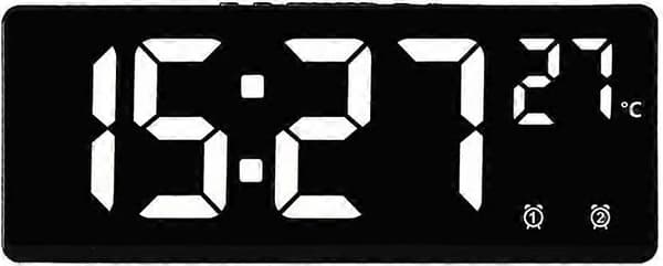Moderne Multifunksjonell Digital Klokke med Alarm og Kalender for Soverom og Studierom White Light