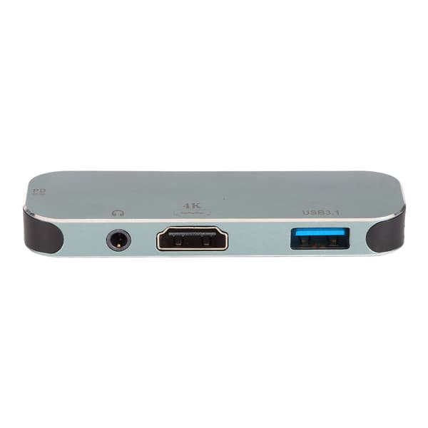 USB C Hub PD Opladning 4K 60Hz 10Gbps Aluminiumlegering Hot Plug til Android Windows OS X