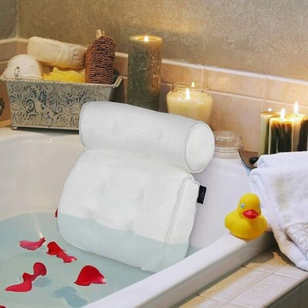 Bath Pillow Bath Cushion with 6 Non-Slip Suction Cups for Jacuzzi, Whirlpool (40 X 35 X 8 cm)