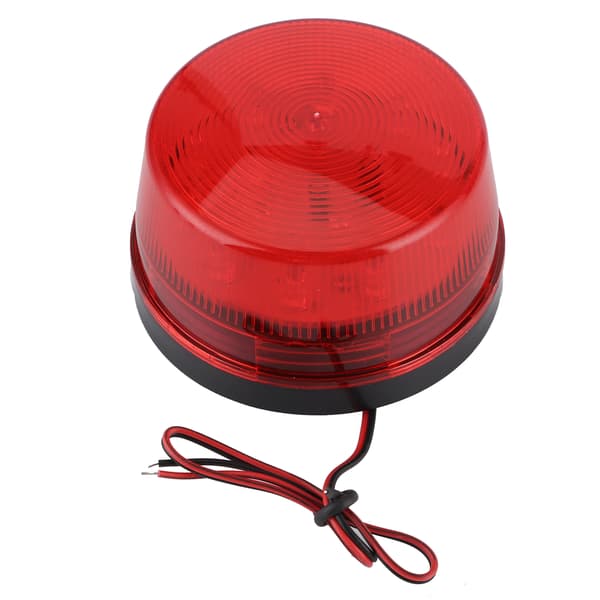 Nødblink LED advarselslys Rød linse 12V DC til autocamper campingvogn lastbil
