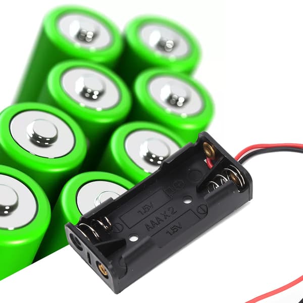 10 st 2x 3x AAA Batterihållare Plastlåda med Tråd