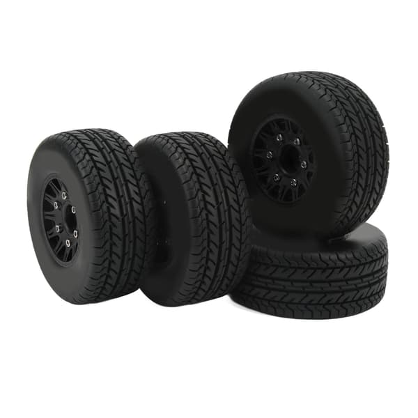 1/10 RC Short Course Truck Dæk Stærk Affjedring Hjul med Hex Adapter til ARRMA Sort
