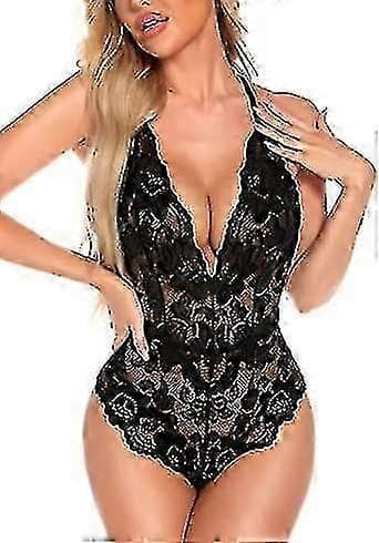 Dame-bodystocking i blonde-lingeri undertøj