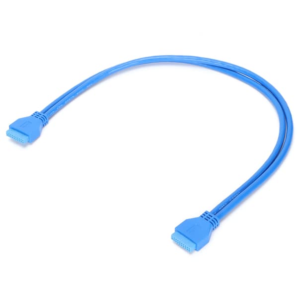 USB 3.0 20 Pin Han til Han Forlængerkabel 50cm Kompatibel USB 2.0 1.1