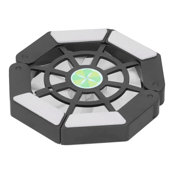 Ljusstark Stor Fläkt USB Laptopkylare Hopfällbart Notebookställ DRS08 Svart
