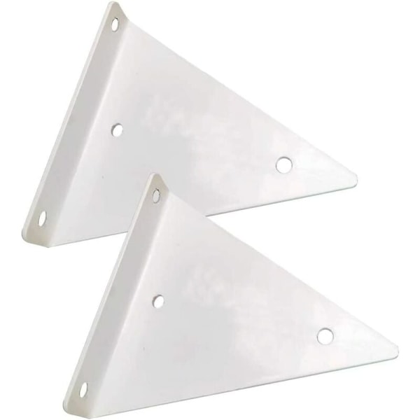 metalhylde， 2 stykker trekantede metalhyldebeslag (usynlig hvid 130*170 mm)