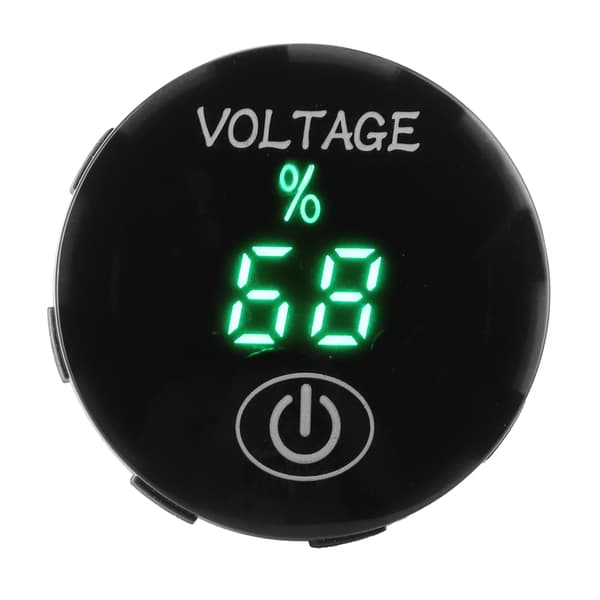 12V 24V LED Voltmeter One Touch Sensing Sort Hus Universal Bil Lastbil Motorcykel ATV RV Traktor Båd