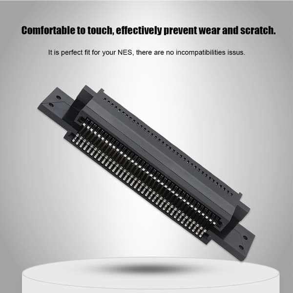 NES Spillekonsol 72 Pin Slot Socket Konverter Adapter Sort 72 Pin Stik