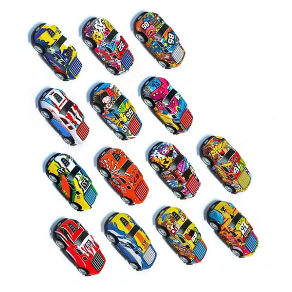 Træk Tilbage Bil Legetøj Legering Graffiti Fleksible Hjul Racing Stil Gave til Drenge Piger Børn