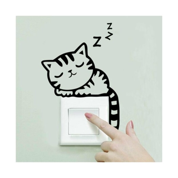 Cat Wall Stickers Ljusbrytare Dekor Dekaler Konst väggmålning Baby Room Nursery