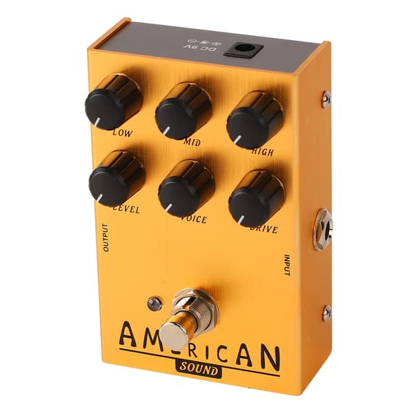 Elgitarr Effekter Drive Pedal Effektor Simulerar Gitarr Distortion och Overdrive Effekter AN 34 Guld