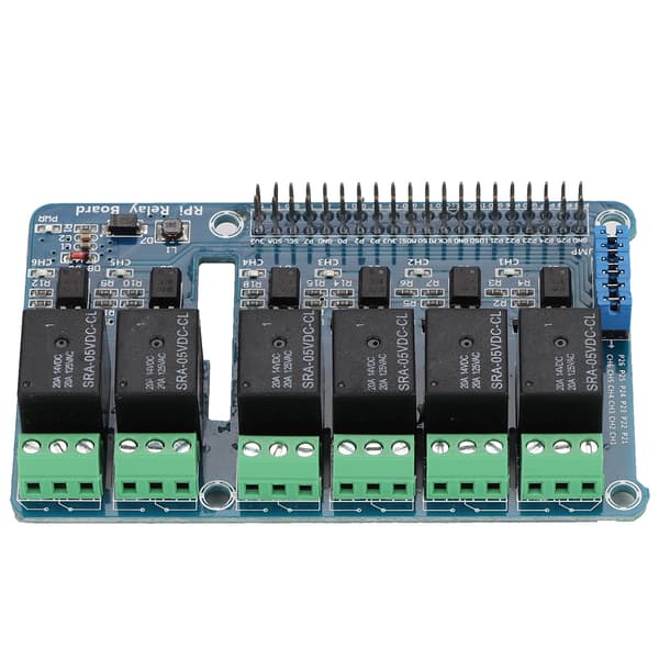 6-kanals Raspberry Pi Relæmodul Udvidelseskort til A Plus B Plus 2B 3B