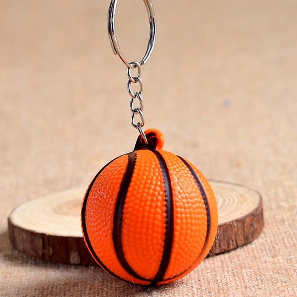 12 stk Pu Sports Ball nøglering mini basketball nøglering dekoration nøglering gaver til mænd børn (tilfældig farve)