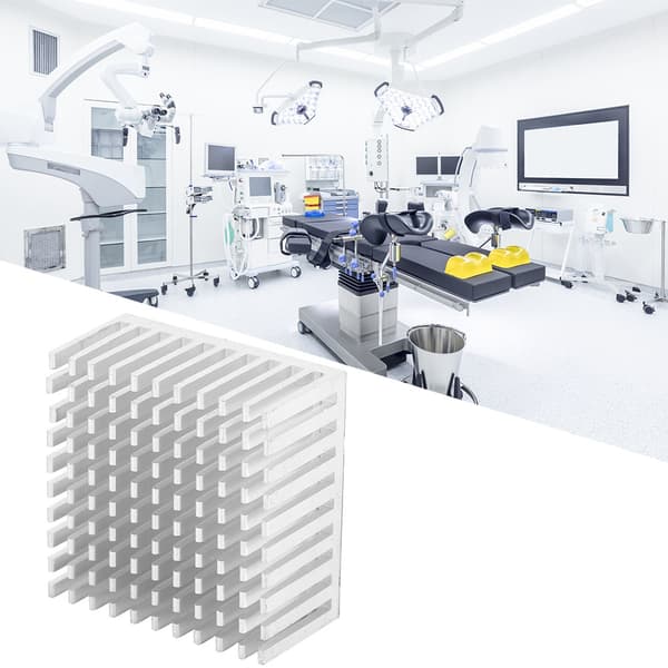 5 STK Aluminium Køleplade Modul 40x20x40mm Kølefinne Radiator til Ventilator PCB Board Sølv