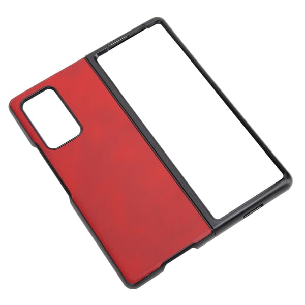 Stødsikkert læder telefoncover til Samsung Galaxy Z Fold 2 Rød