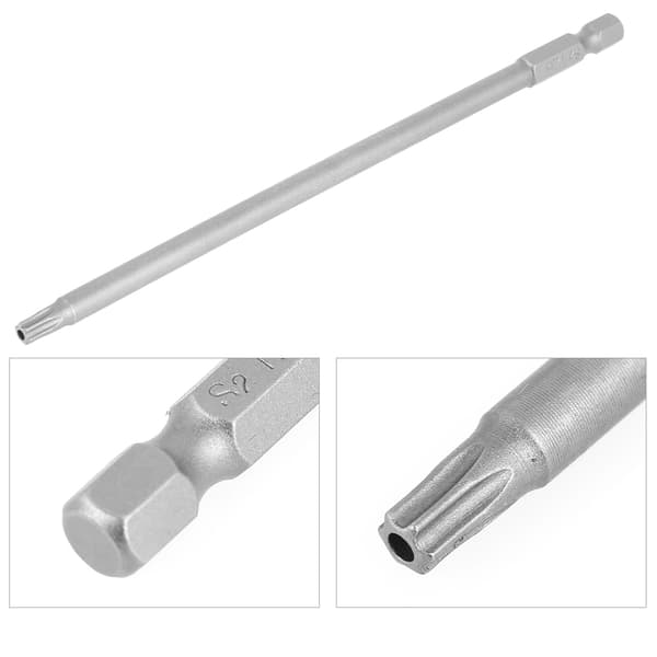 BST 5 st Magnetiska Säkerhets Torx Skruvmejsel Bits Set, 1/4\" Hex Skaft, T10-T30
