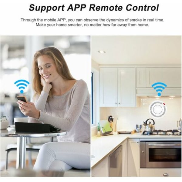 Wifi Smoke Detector Smart Fire Alarm Sensor Wireless Security System Smart Life Tuya APP Control Smart Home for Home Kit