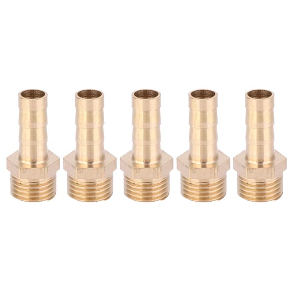 5 stk. G1/4 Han Gevind Barb Connector Messing Rørfitting 8mm Gas Væske Samling