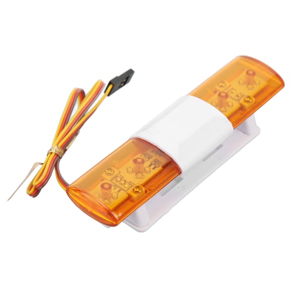 RC LED politilys 4 tilstande Simulation Advarselsblinklampe til 1/8 1/10 RC biler Gul