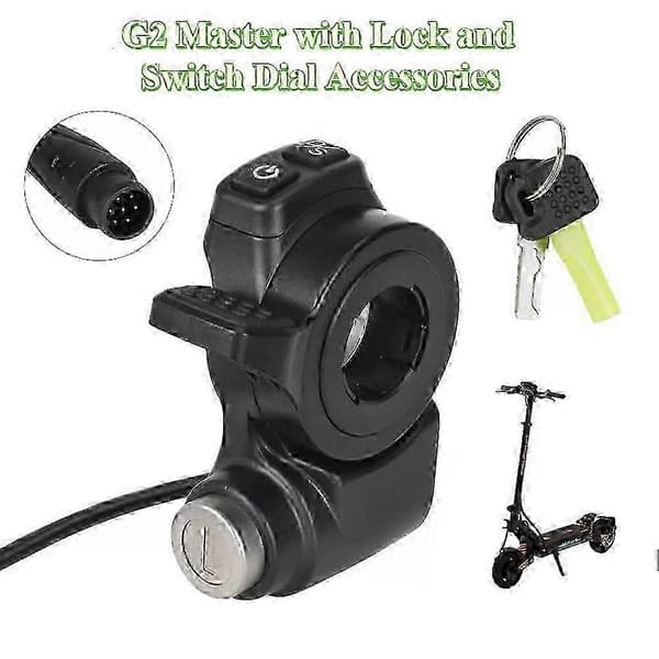 Til Kukirin G2 Master Scooter Gaspedal med Lås og Afbryder Fingerudløser Elektrisk Scooter Tilbehør Black