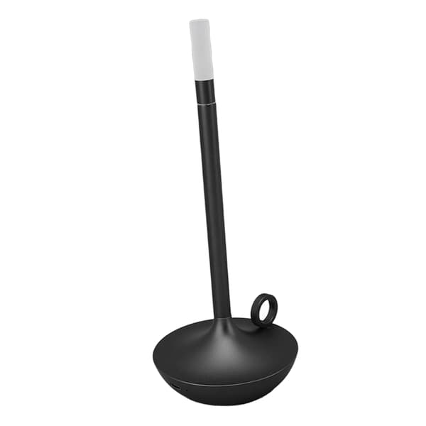 Trådløs Genopladelig LED Bordlampe 3 Niveauer Dæmpbar Lysstyrke Lysform Sort