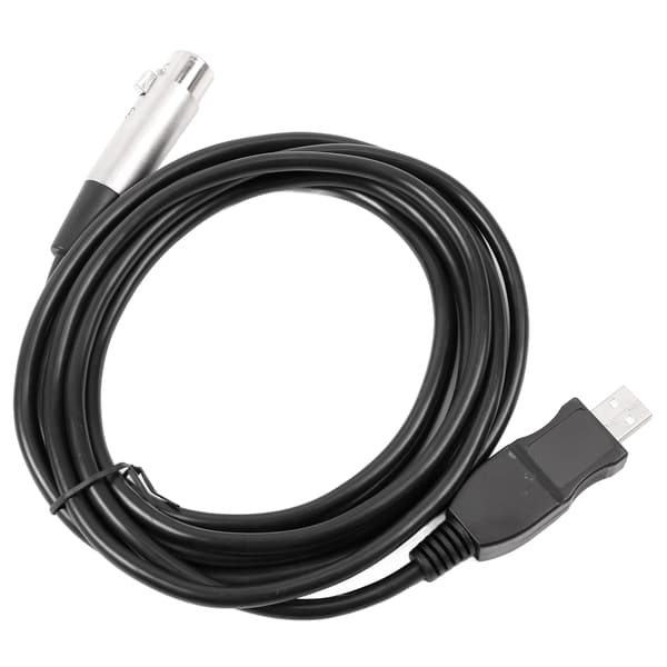 Profesjonell USB til XLR Mikrofonkabel Stabil Signalutgang for PC-opptak 3m 9.8ft