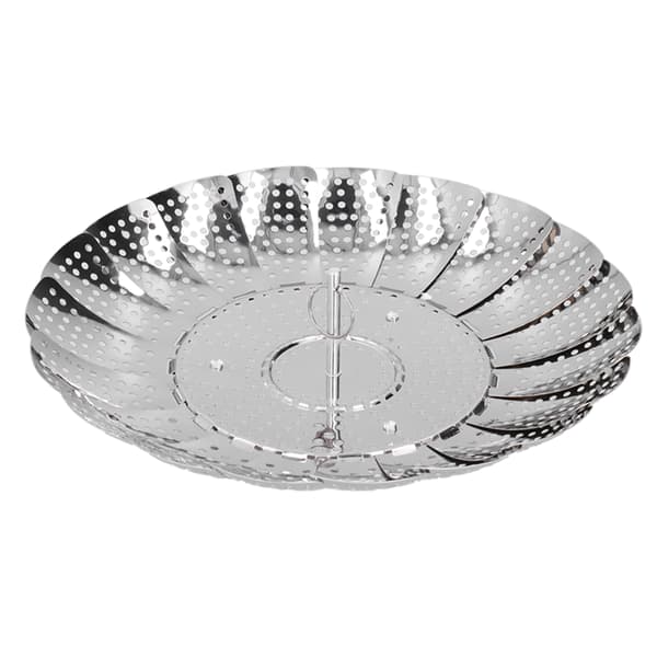 Dampkurv i rustfritt stål 28 cm diameter Uttrekkbar sammenleggbar dampstativ for hjemmet
