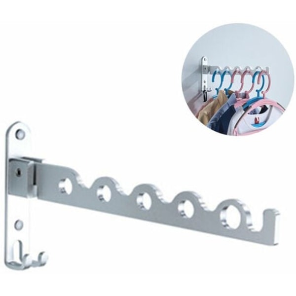 Folding Wall Mounted Clothes Dryer Hanger Clothes Rack Laundry Room Wall Hanger Wall Hangers for Clothes Stainless Steel