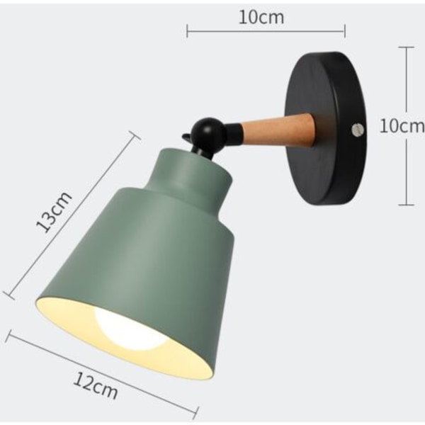 Vardags- och entrévägglampa, undertak E27 metall, grön