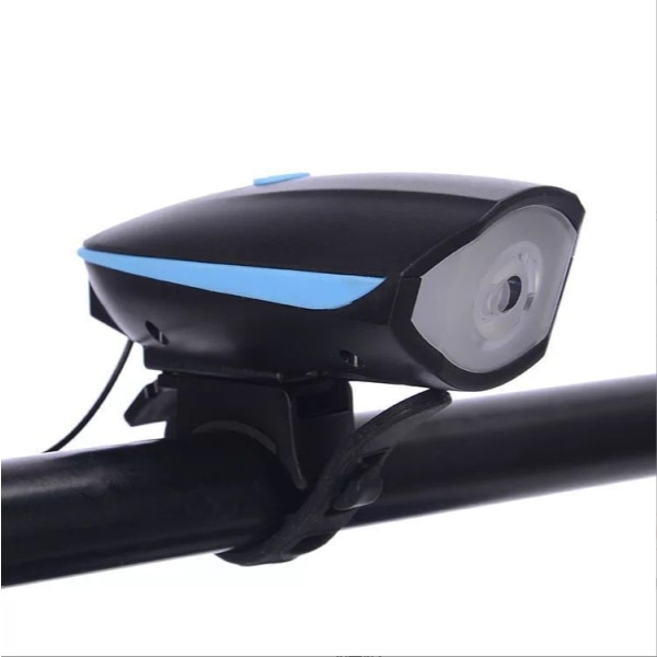 Elektrisk cykelhorn, laddningshorn, varningsljus, laddningsljus fram, integrerade mountainbiketillbehör blå,