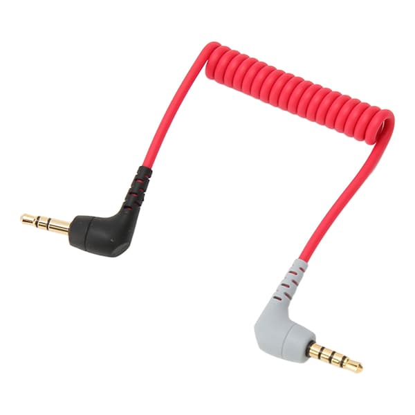 TRS til TRRS 3,5 mm han vinkel kabel til BOYA Rode SC7 iPhone Smartphone