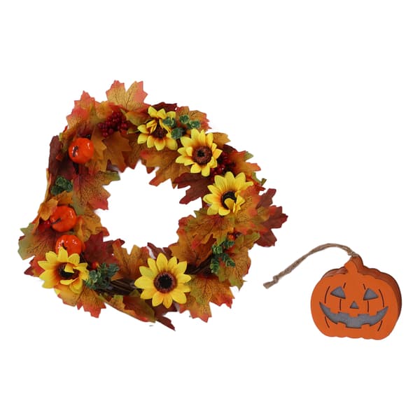Græskar Lys Krans Efterårsblomst Ranker Guirlande Halloween Dekorative Tilbehør