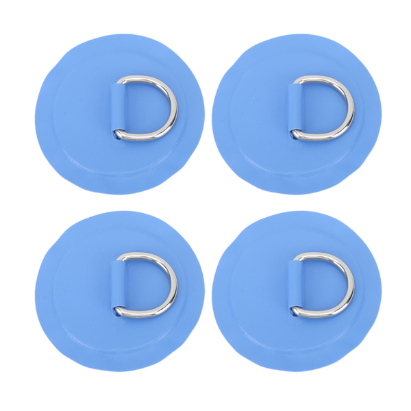4 stk. D-ring PVC rund stærk rustfri stål D-ring pad til båd flyde paddle board blå
