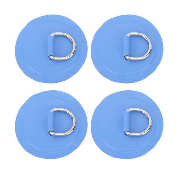 4 stk. D-ring PVC Rund Sterk Rustfritt Stål D-ring Pad for Båt Flyte Padlebrett Blå