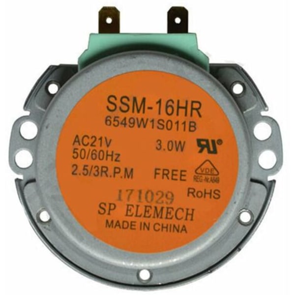 Ssm-16Hr Ac21V 3W 50/60Hz 6549W1S011B Skivspelare Synkronmotorbyte för Lg mikrovågsugn